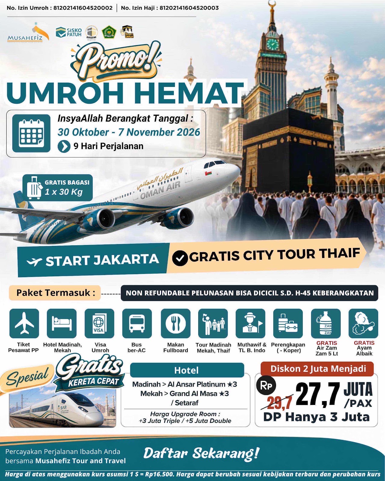 Flyer 30 Oktober 2026 Umroh Promo — promo umroh Musahefiz